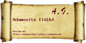 Adamovits Ildikó névjegykártya