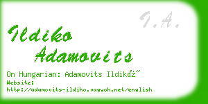 ildiko adamovits business card